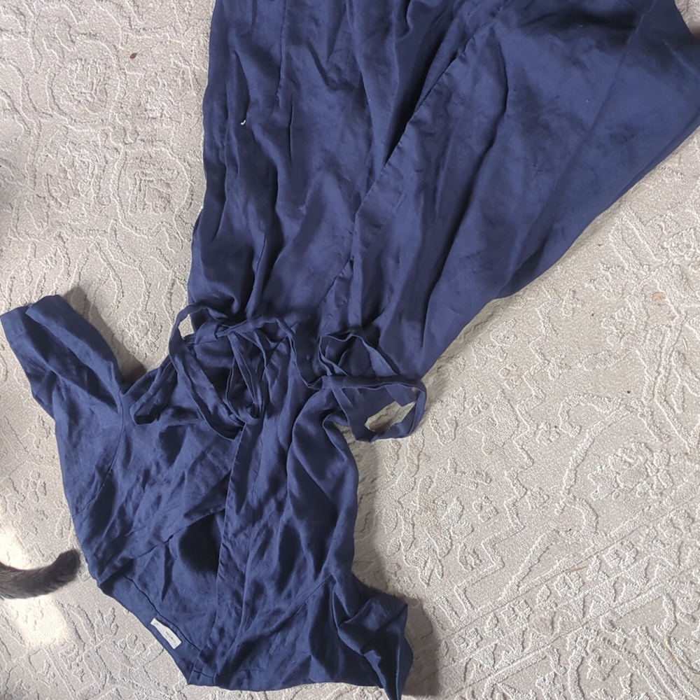 Grae Cove Linen Wrap Dress - M